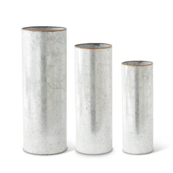 Tin Cylinder Vases- 3 sizes sold individually