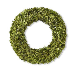 20" Diameter Round Real Preserved Boxwood Wreath-Natural