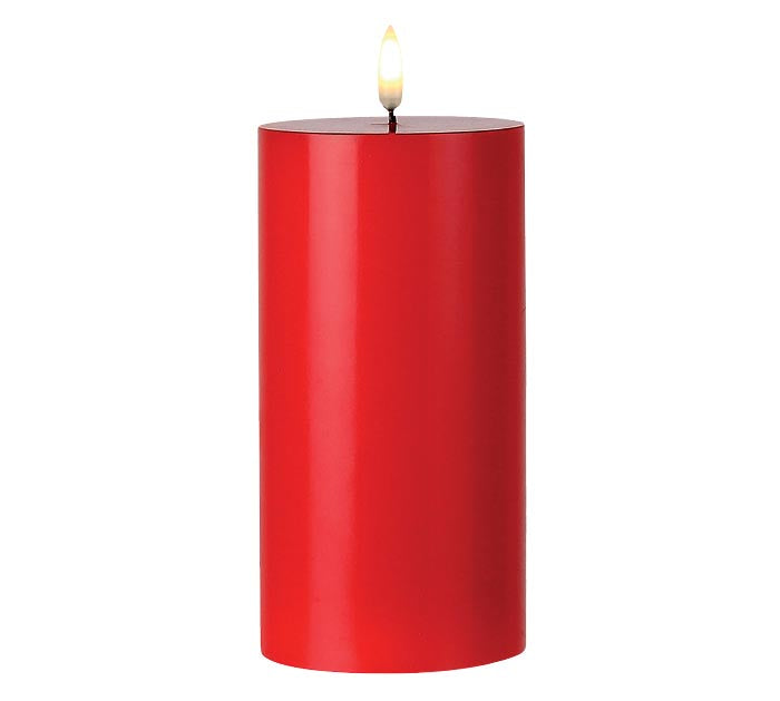 3 inch x 6 inch Patria LED Pillar Candle Red
