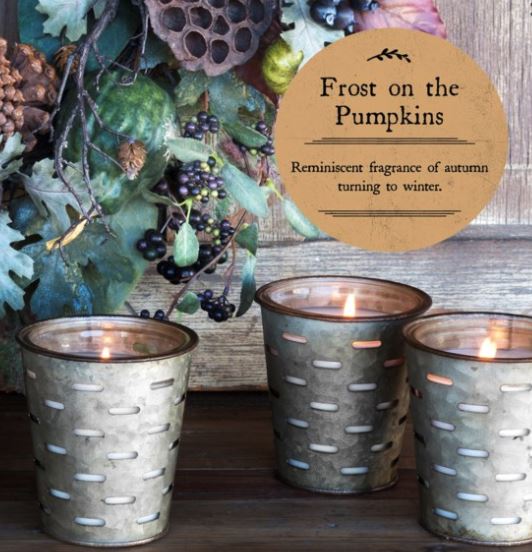 Olive Bucket Candle-Frost on the Pumpkins Fragrance