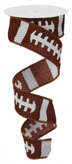 Expressions Football Theme Wired Edge Ribbon-1.5" x 10yd