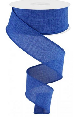1.5" X 50yd Wired Denim Ribbon-Royal Blue