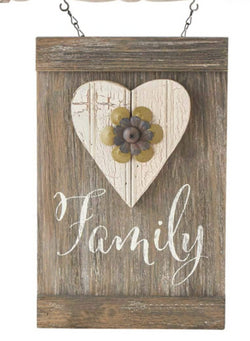 14 Inch Brown Wood Family Barn Board Sign Arrow Replacement