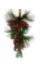 Red Berry Yule Christmas Swag with Mixed Pine Greenery-18