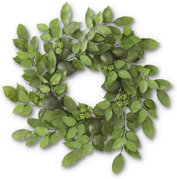 24 Inch Lime Wreath, Green
