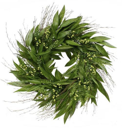 XLarge Bay Leaf Wreath for Spring and Summer Front Door Decor in 28-30" Diameter